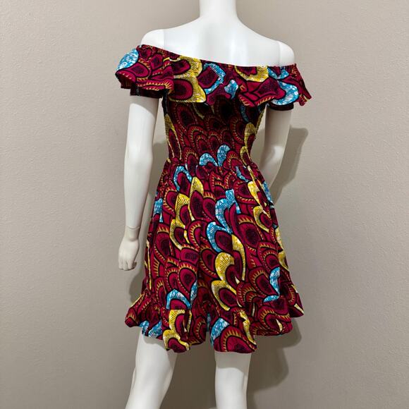 Summer Mini Dress for Women Cotton Blend Vibrant Colors Size S - Picture 5 of 6